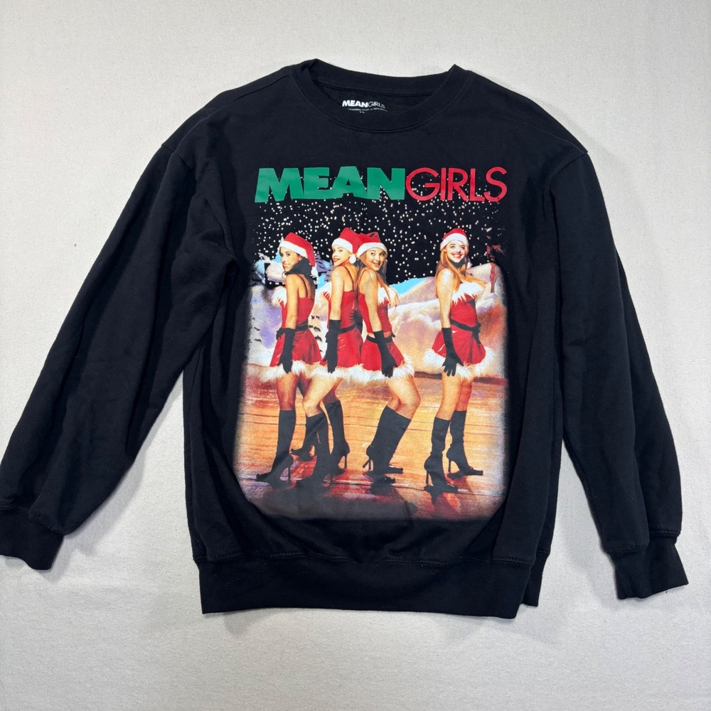 Mean Girls Christmas Sweater Womens XS Black Sweatshirt Movie Fan Apparel